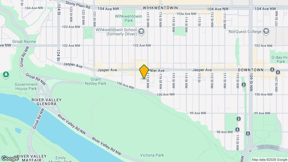10036-10117 117 St NW Map and Location Details