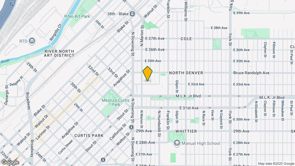 1325 E 33rd Ave Map and Location Details