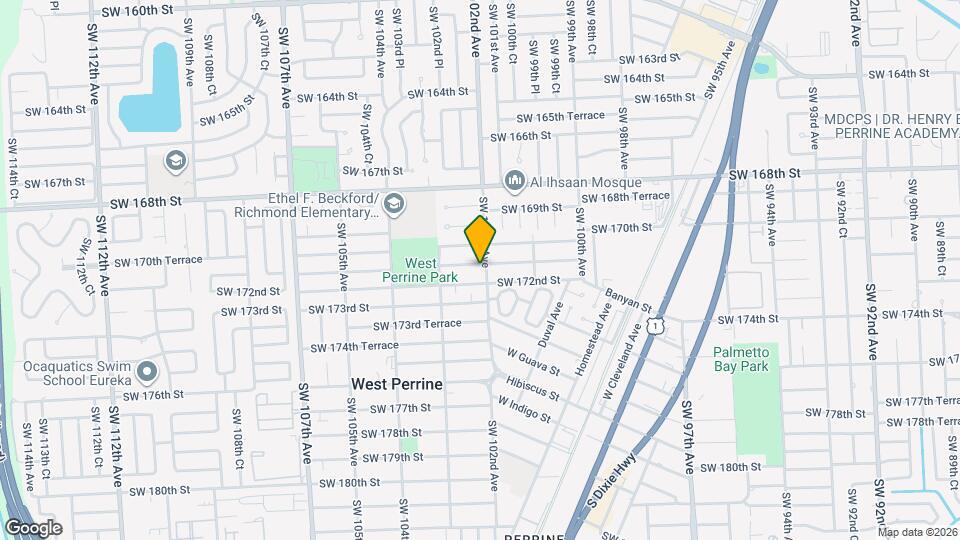 10200 SW 171st St Map and Location Details
