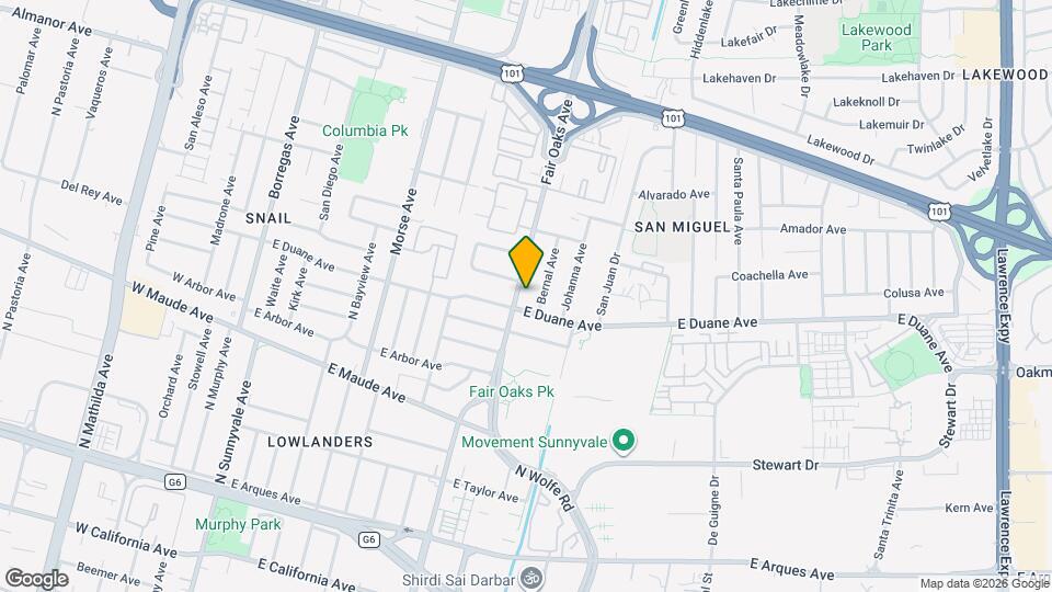624 N Fair Oaks Ave Mapa y Detalles de la Ubicación