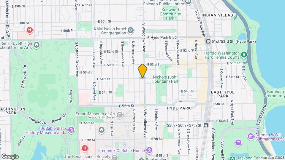 5402 S Woodlawn Ave Map and Location Details