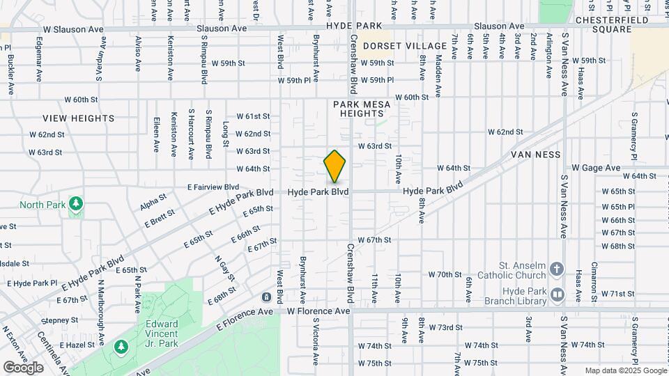 3425-3427 1/2 Hyde Park Blvd Mapa y Detalles de la Ubicación