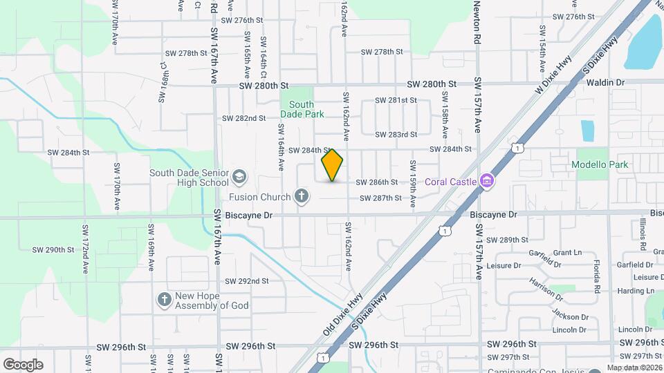 16240 SW 286th St Mapa y Detalles de la Ubicación