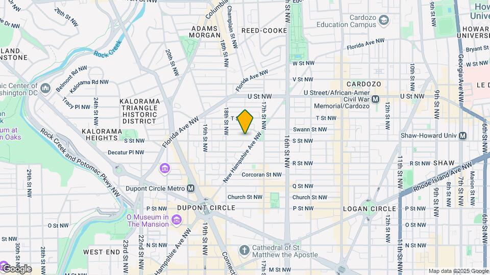 1721 S St NW Mapa y Detalles de la Ubicación