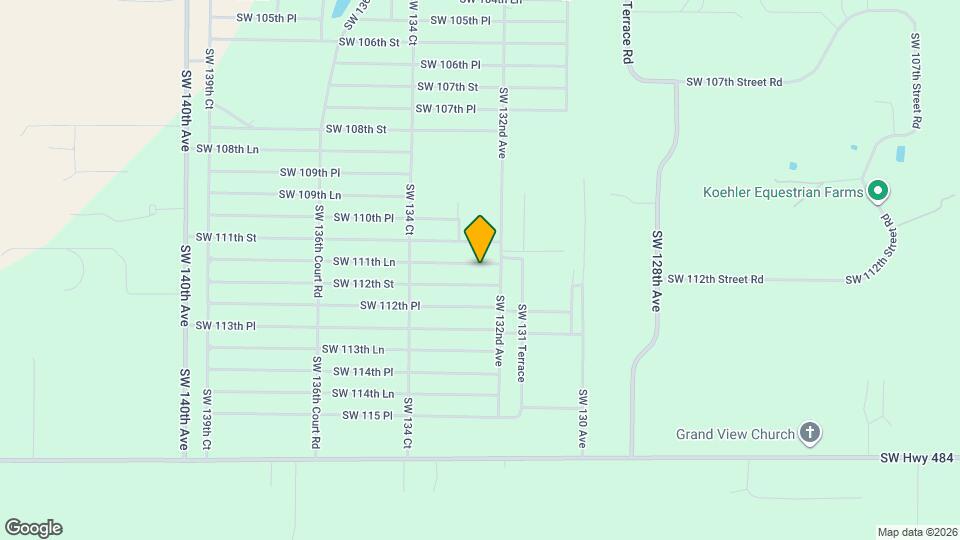 13264 SW 111th Ln Mapa y Detalles de la Ubicación
