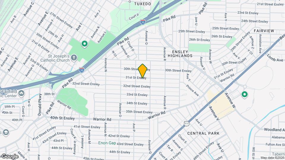 1621 31st St Ensley Mapa y Detalles de la Ubicación