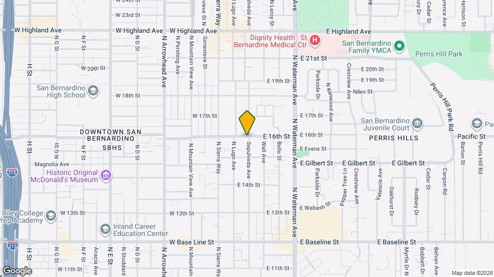 1594 Sepulveda Ave Map and Location Details