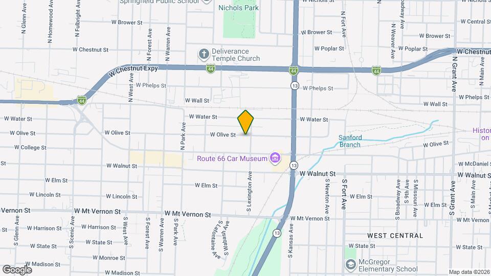 1806 W Olive St Map and Location Details