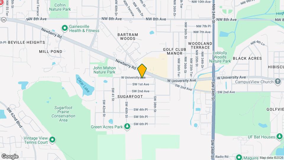 3857 W University Ave Map and Location Details