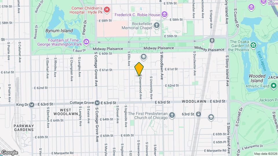 6130 S Greenwood Ave Map and Location Details