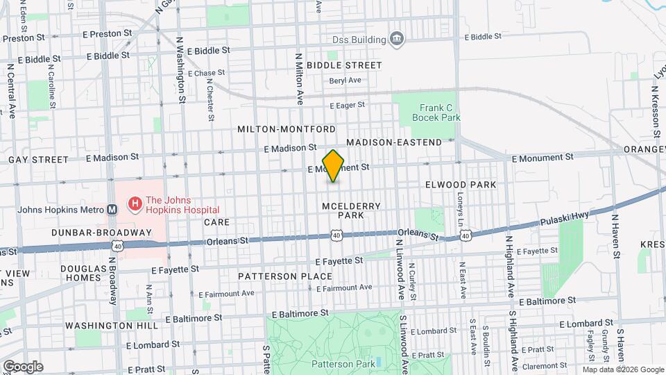 2608 McElderry St Map and Location Details