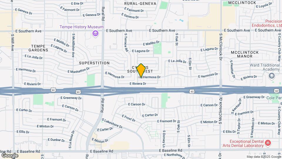 1209 E Hermosa Dr Map and Location Details