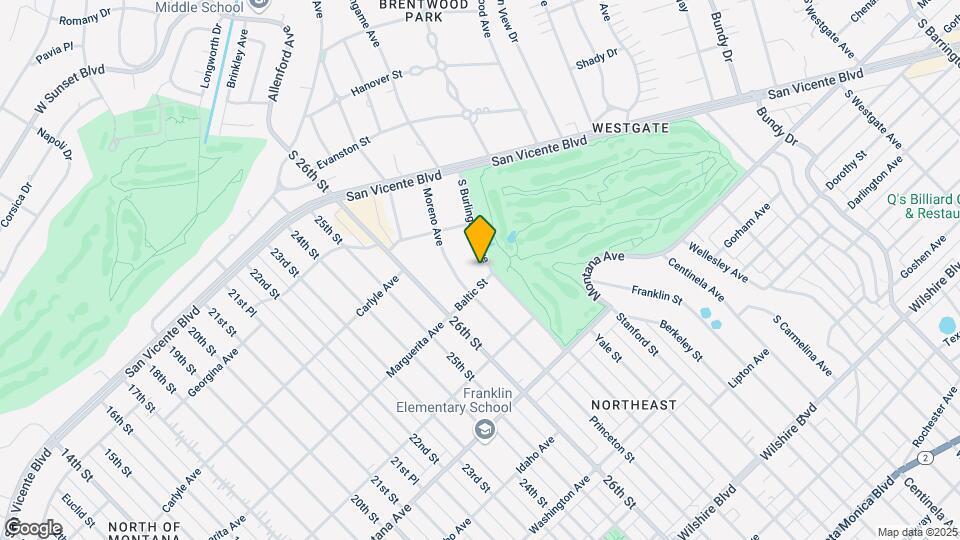 591 S Burlingame Ave Map and Location Details