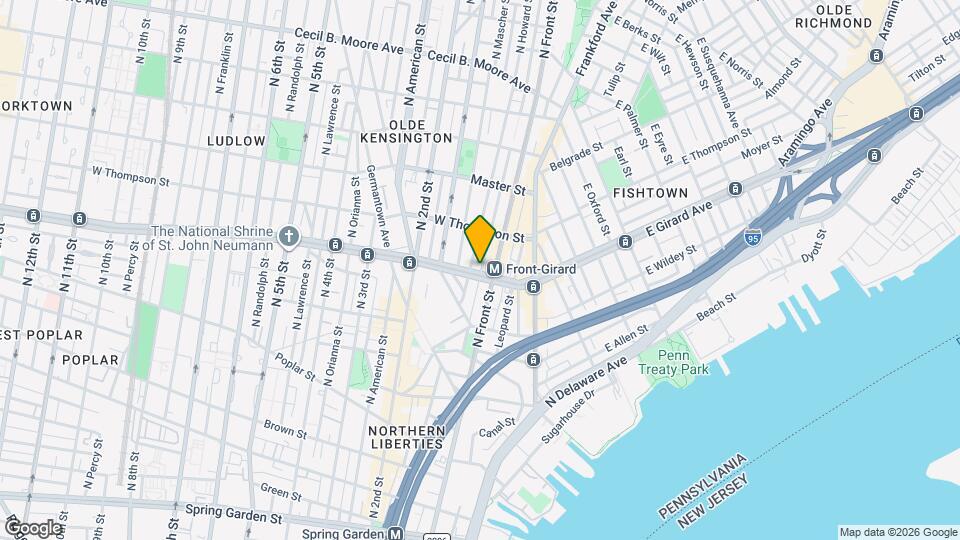 117 W Girard Ave Map and Location Details