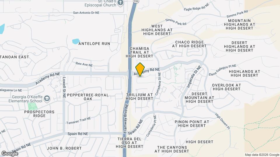 12700 Desert Sky Ave NE Mapa y Detalles de la Ubicación