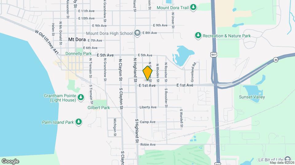 1017 E 1st Ave Map and Location Details