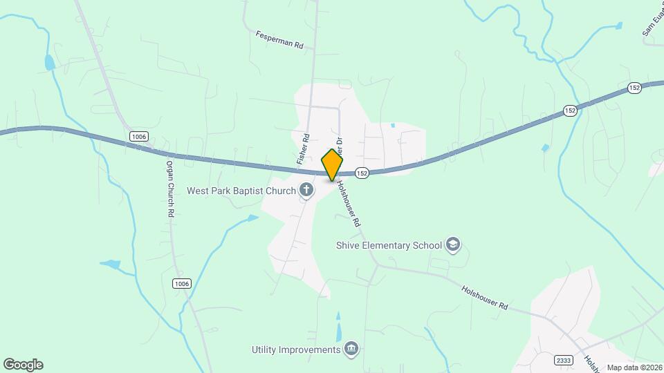 124 Holshouser Rd, Unit Right side duplex 124 Mapa y Detalles de la Ubicación