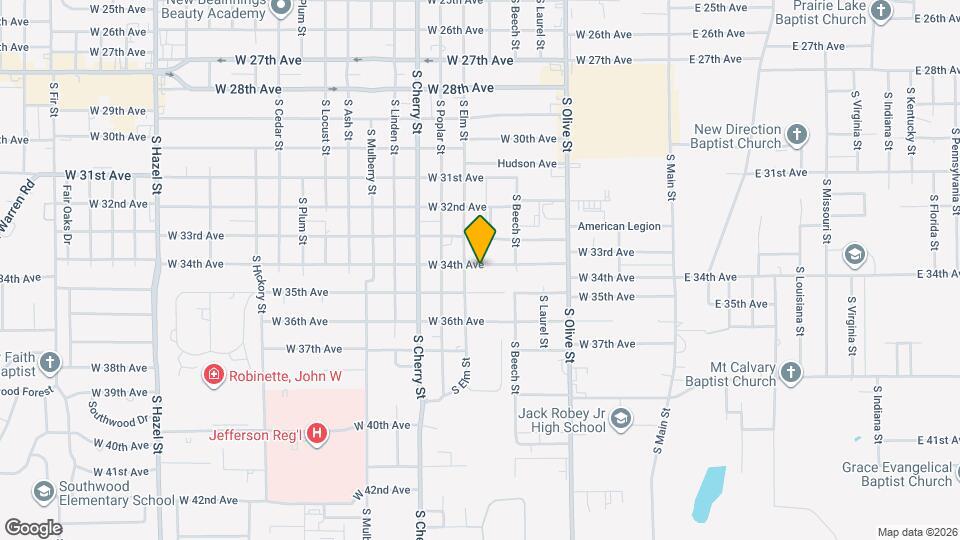 800 W 34th Ave Map and Location Details