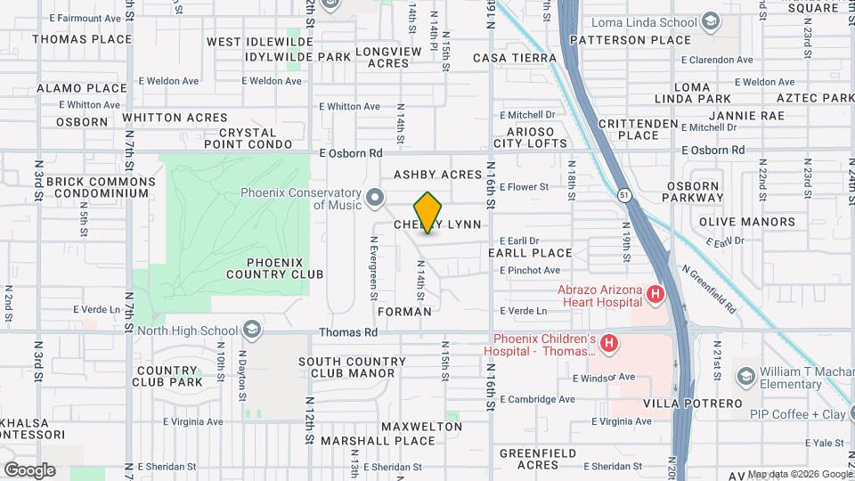 1406 E Earll Dr Map and Location Details