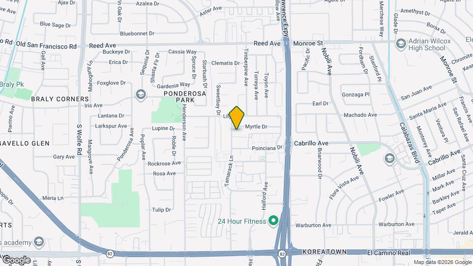 1105 Orchid Dr Map and Location Details