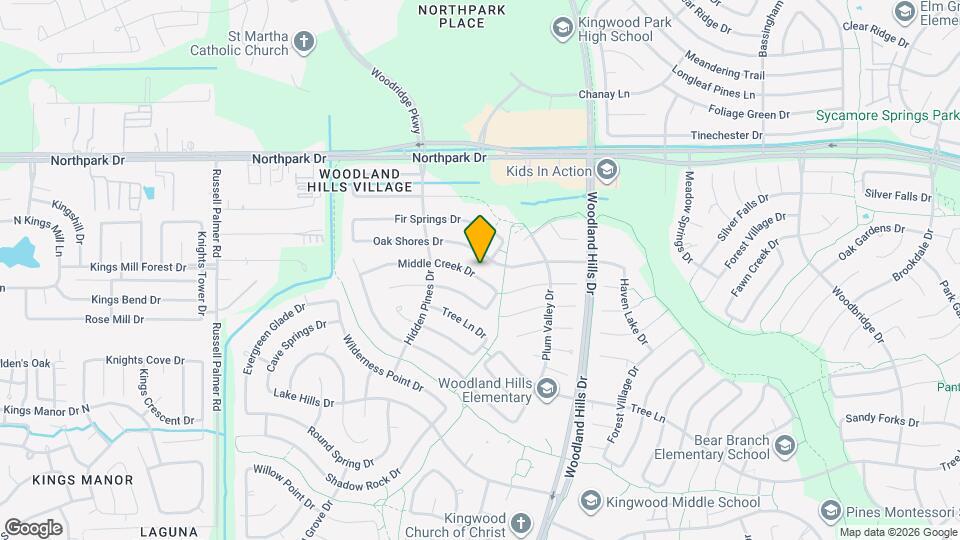 2139 Middle Creek Dr Map and Location Details