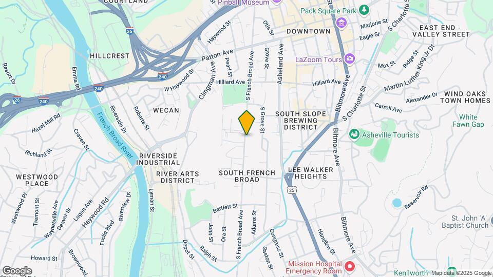 182 S French Broad Ave, Unit B Mapa y Detalles de la Ubicación