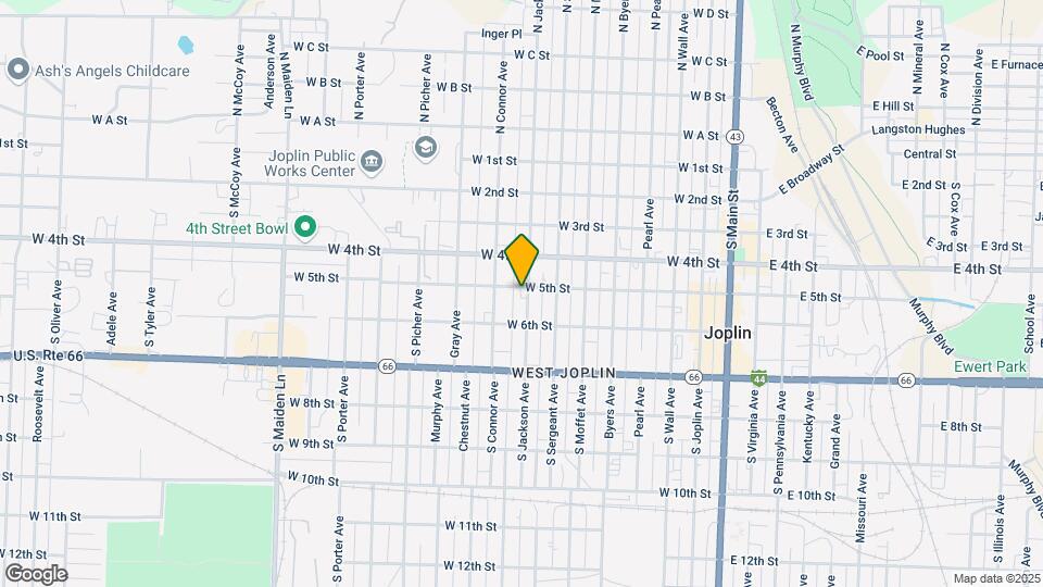 504 S Jackson Ave Map and Location Details