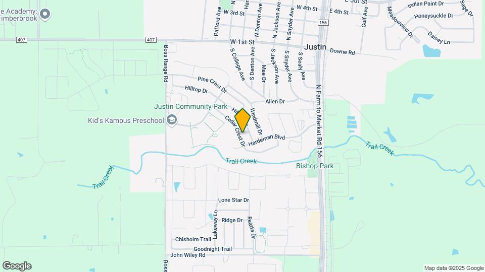 216 Cedar Crest Dr Map and Location Details