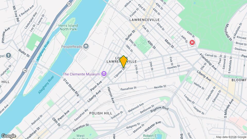 3474 Ligonier St Map and Location Details