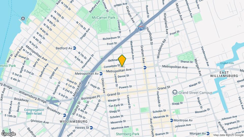 623 Metropolitan Ave Map and Location Details