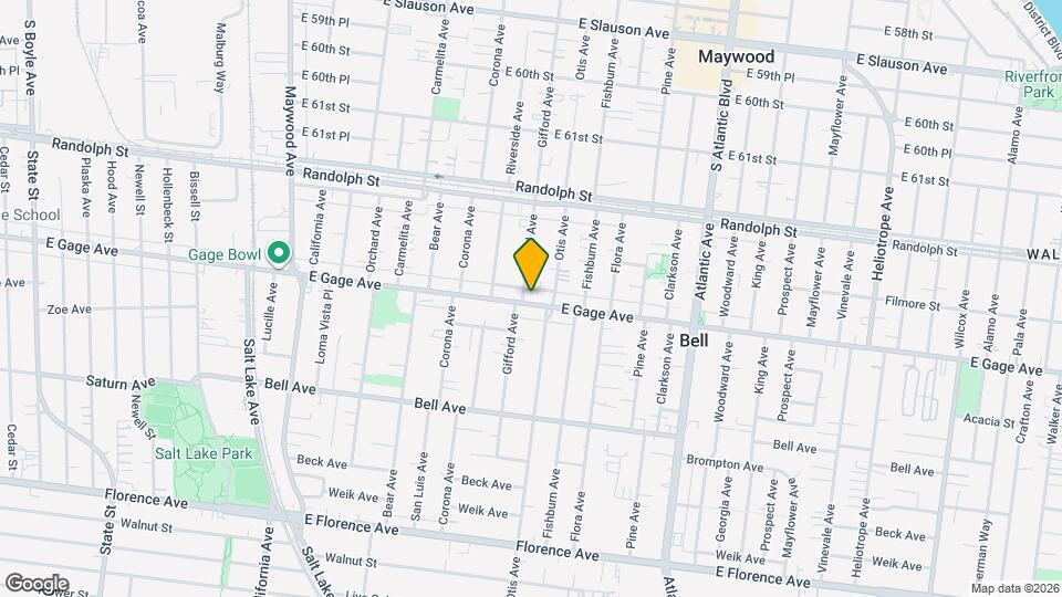 4111 1/2 Gage Ave Mapa y Detalles de la Ubicación