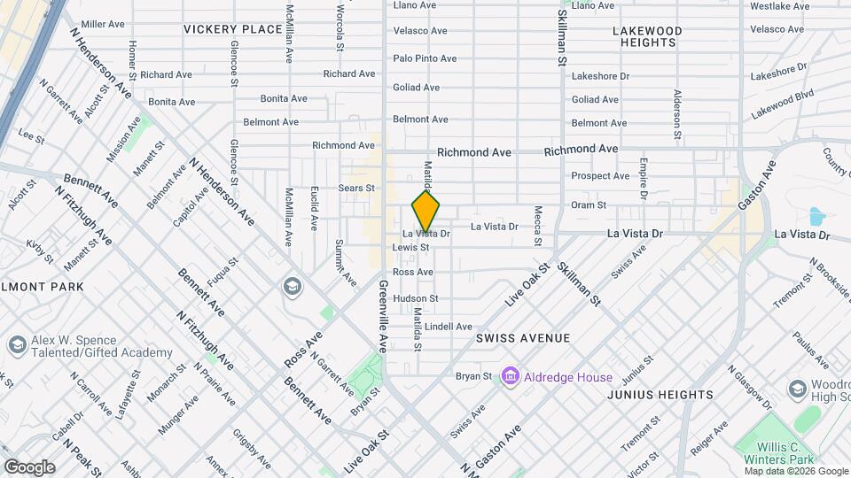 5724 La Vista Dr Map and Location Details