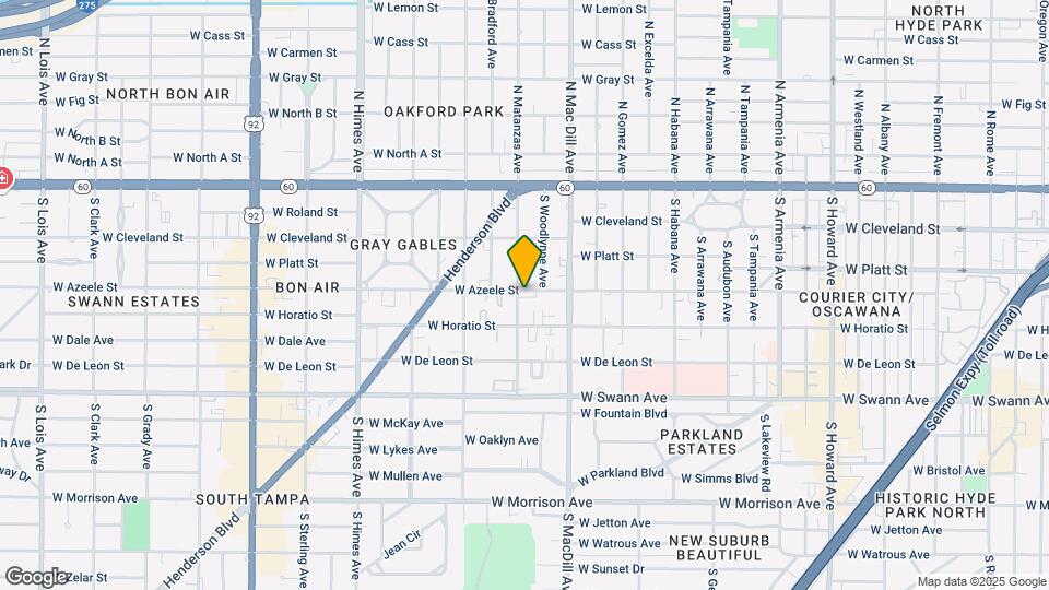 3126 W Azeele St Map and Location Details