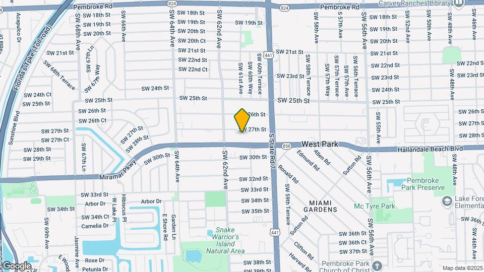6106-6110 SW 27th St Map and Location Details