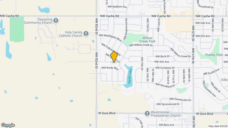 7706 NW Chesley Dr Map and Location Details