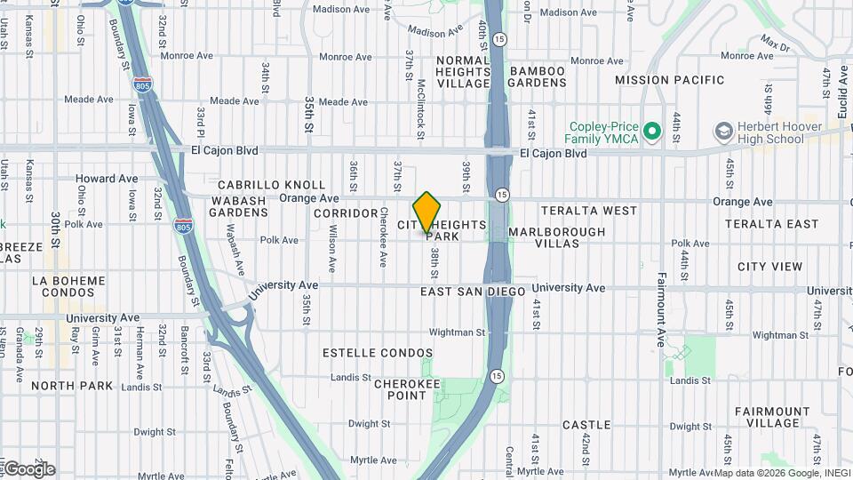 3722 Polk Ave Map and Location Details