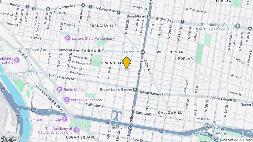 1500 Mt Vernon St Map and Location Details