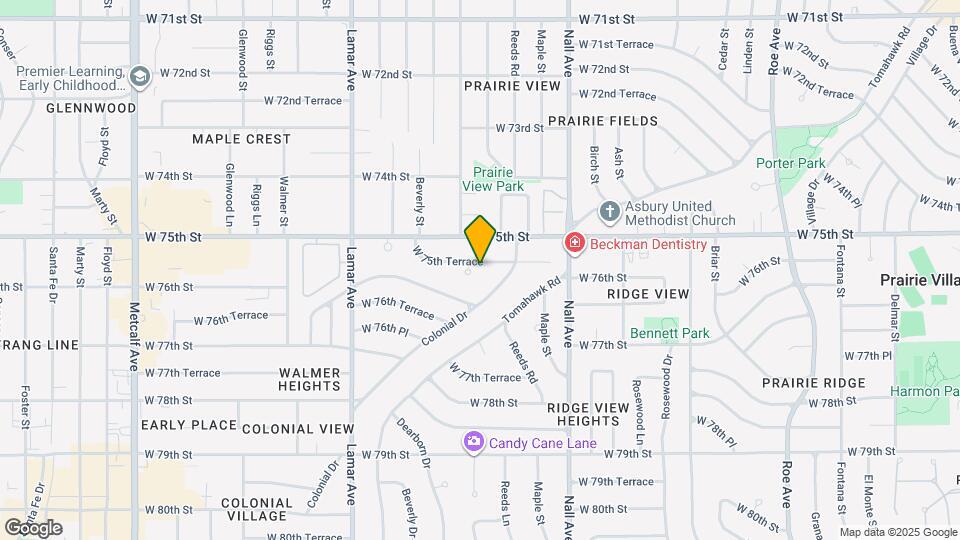 5807 W 75th Terrace Map and Location Details