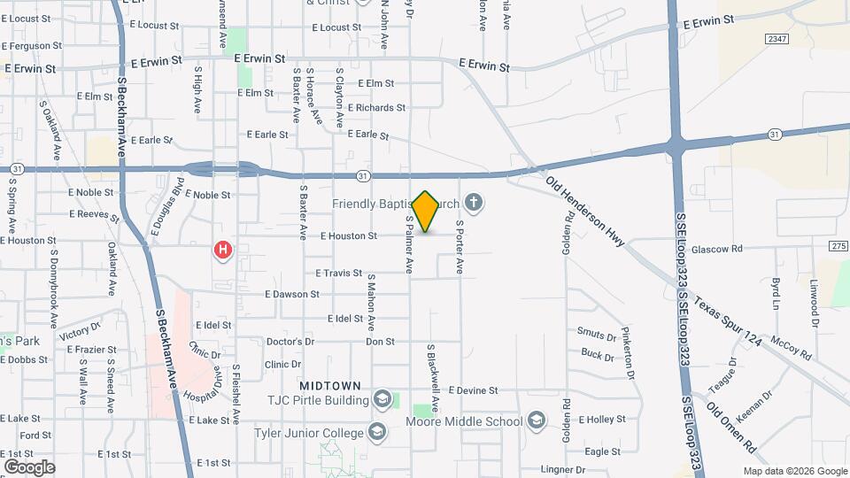 1717 E Houston St Map and Location Details