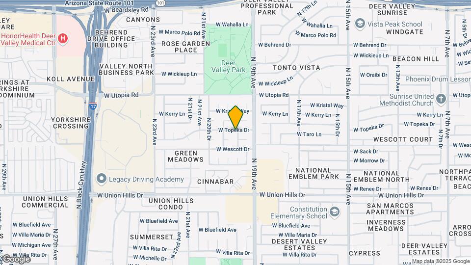 1933 W Topeka Dr Map and Location Details
