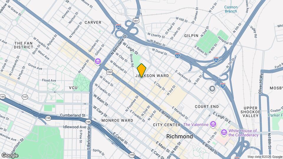 411 N Adams St Map and Location Details