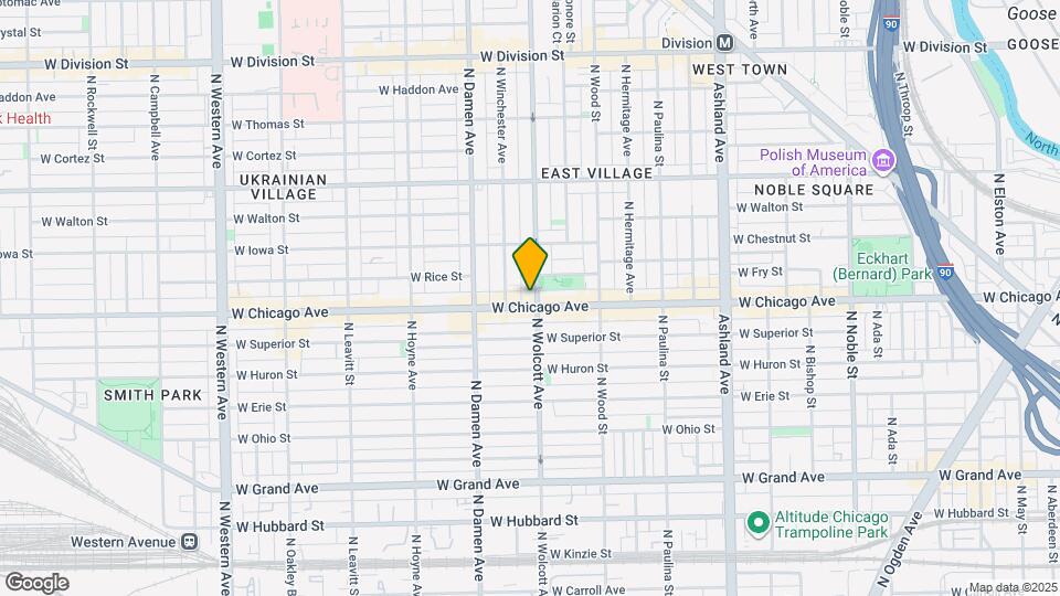 810 N Wolcott Ave Map and Location Details