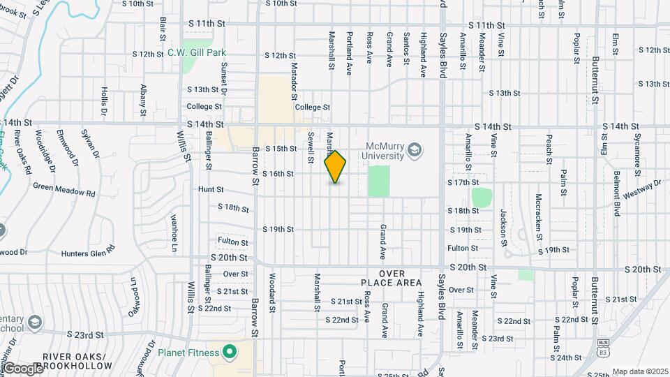 1641 Marshall St Map and Location Details
