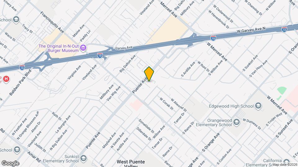1740 Puente Ave Map and Location Details