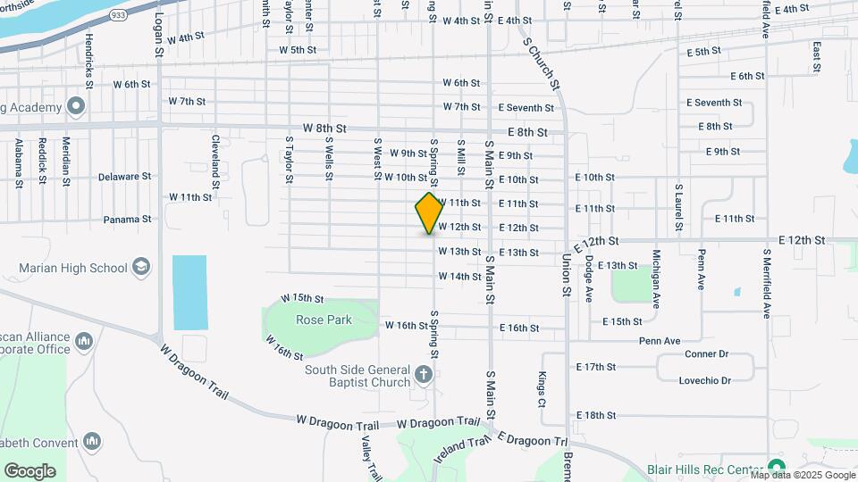 1115 S Spring St Map and Location Details