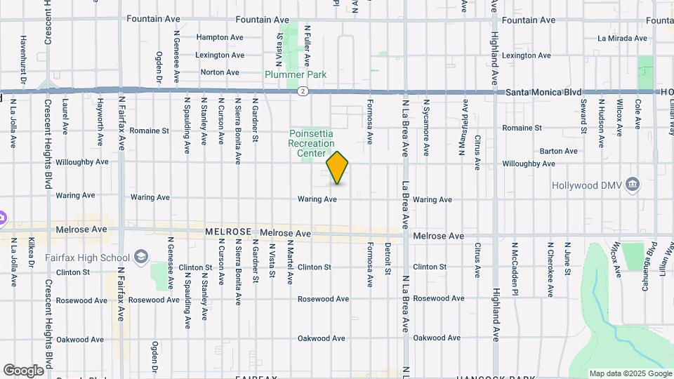 812-814 N Poinsettia Pl Mapa y Detalles de la Ubicación