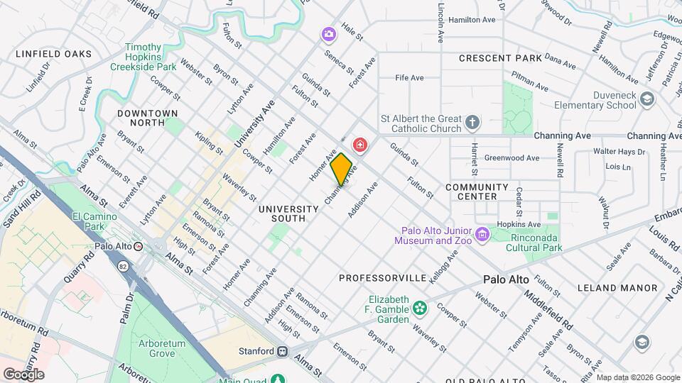 594 Channing Ave Map and Location Details