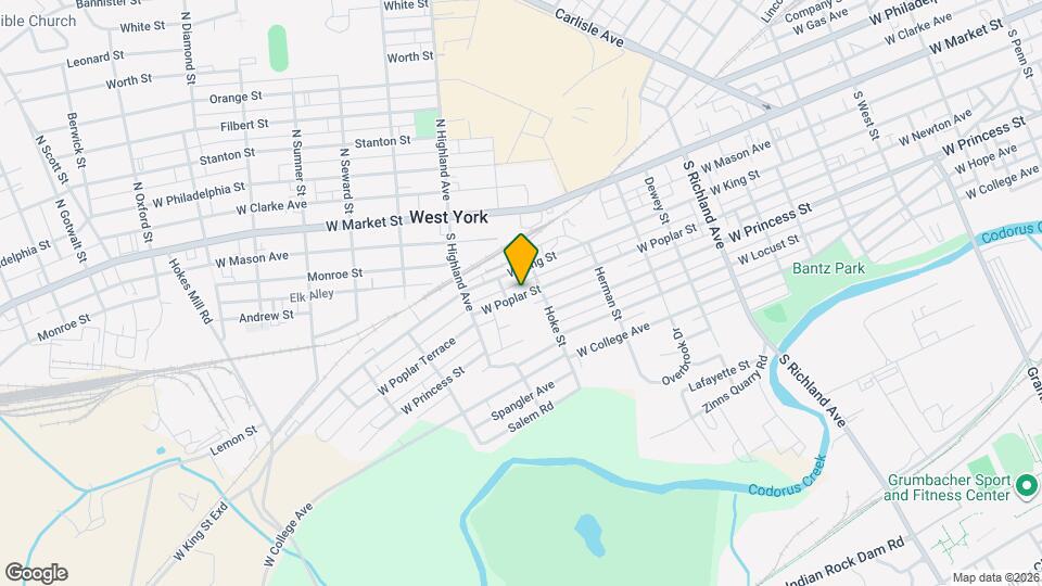 1325 W Poplar St Map and Location Details