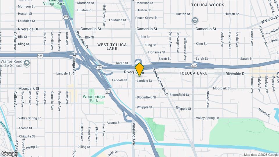 10937 1/2 Landale St Mapa y Detalles de la Ubicación