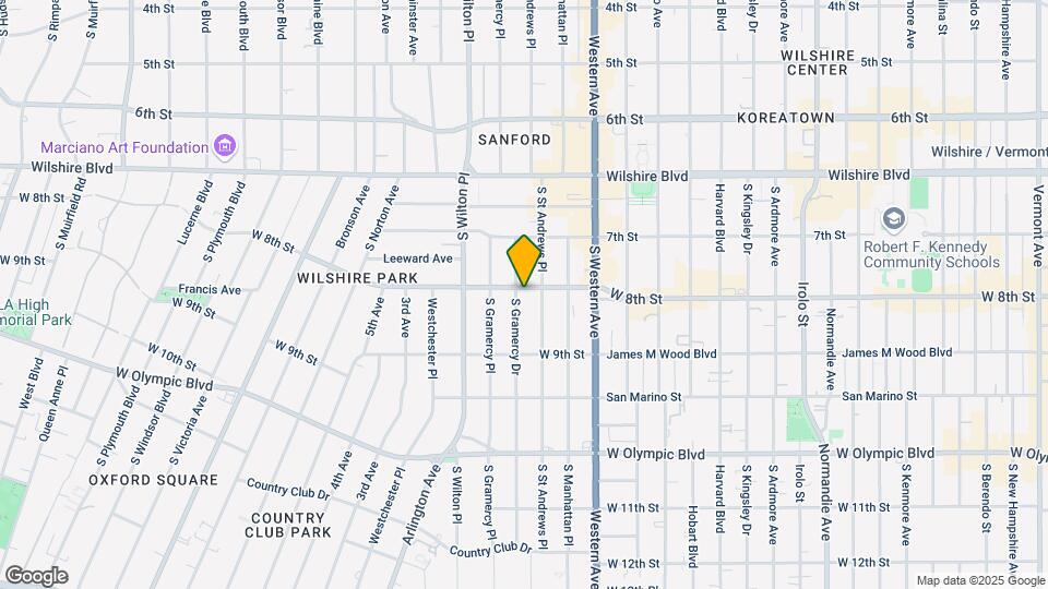 800 S Gramercy Dr Mapa y Detalles de la Ubicación